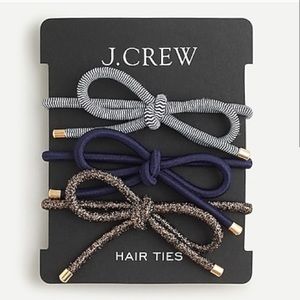 J. Crew Elastic Bow Hair Tie Pack